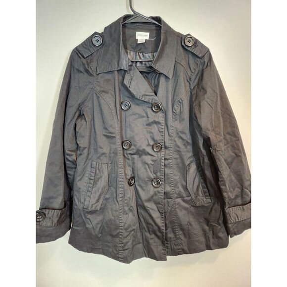 motherhood maternity black button up light coat size M - Picture 1 of 5